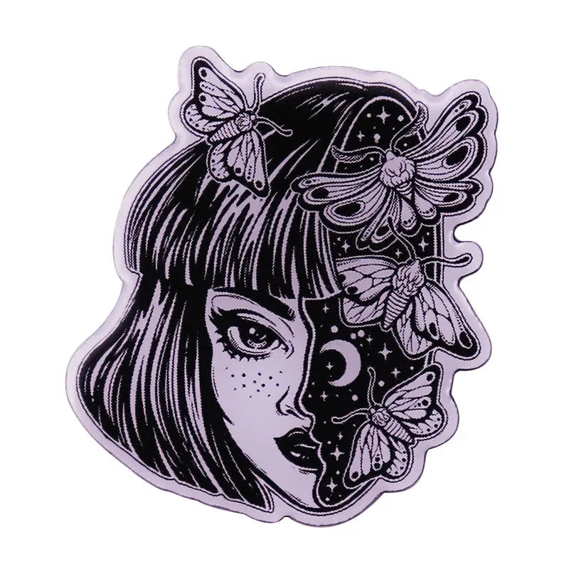 Halloween Horror Doll Brooch Anime Trend Bag Accessories Pin Personalized Metal Denim Hat Badge Collar Jewelry Boutique Gifts Good Vibrations