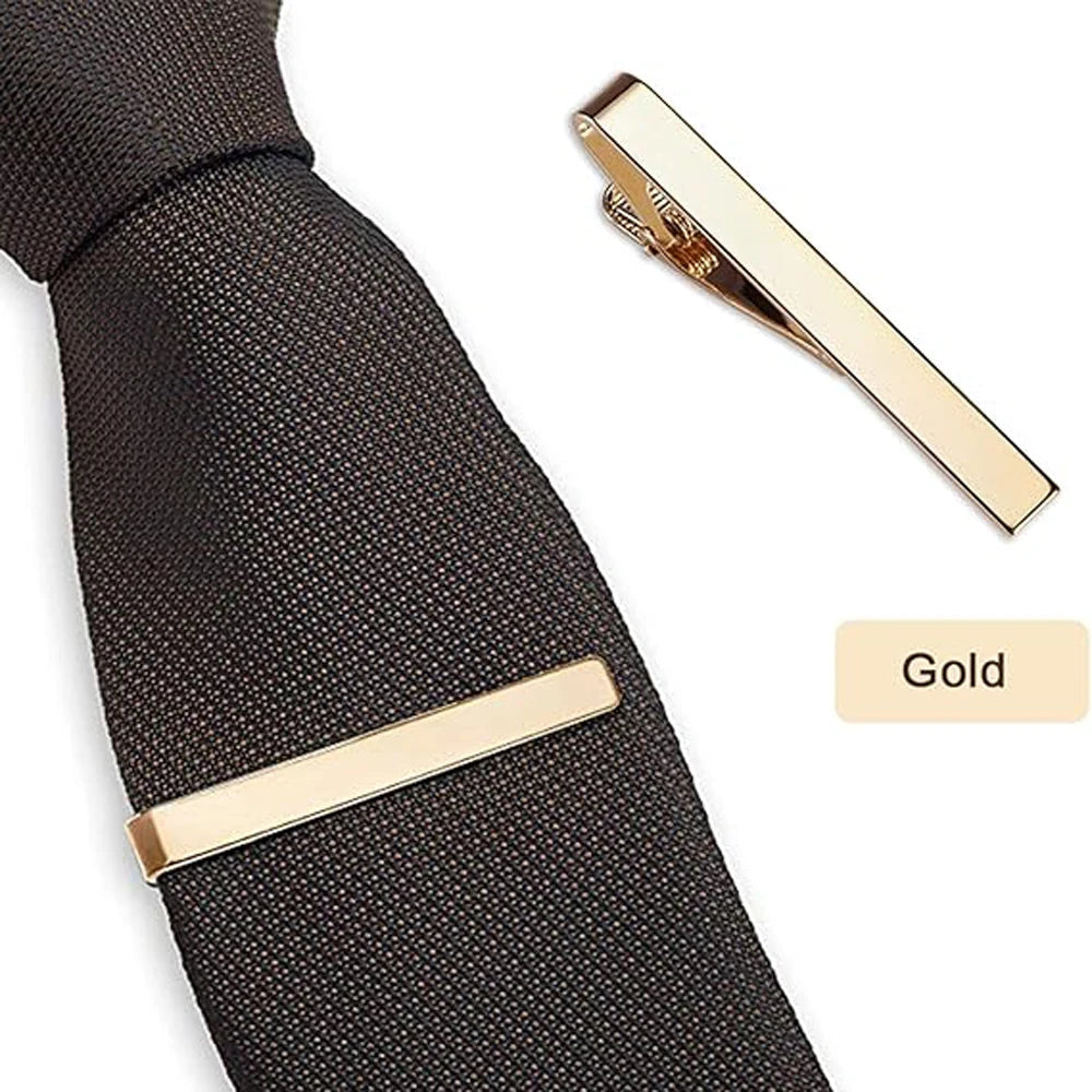 1 or 3 Pack Tie Clips for Men Long Styles Tie Bar Clip Set Square Edges Tie Tack Pins Necktie Bar Necktie Wedding Business Clips Good Vibrations