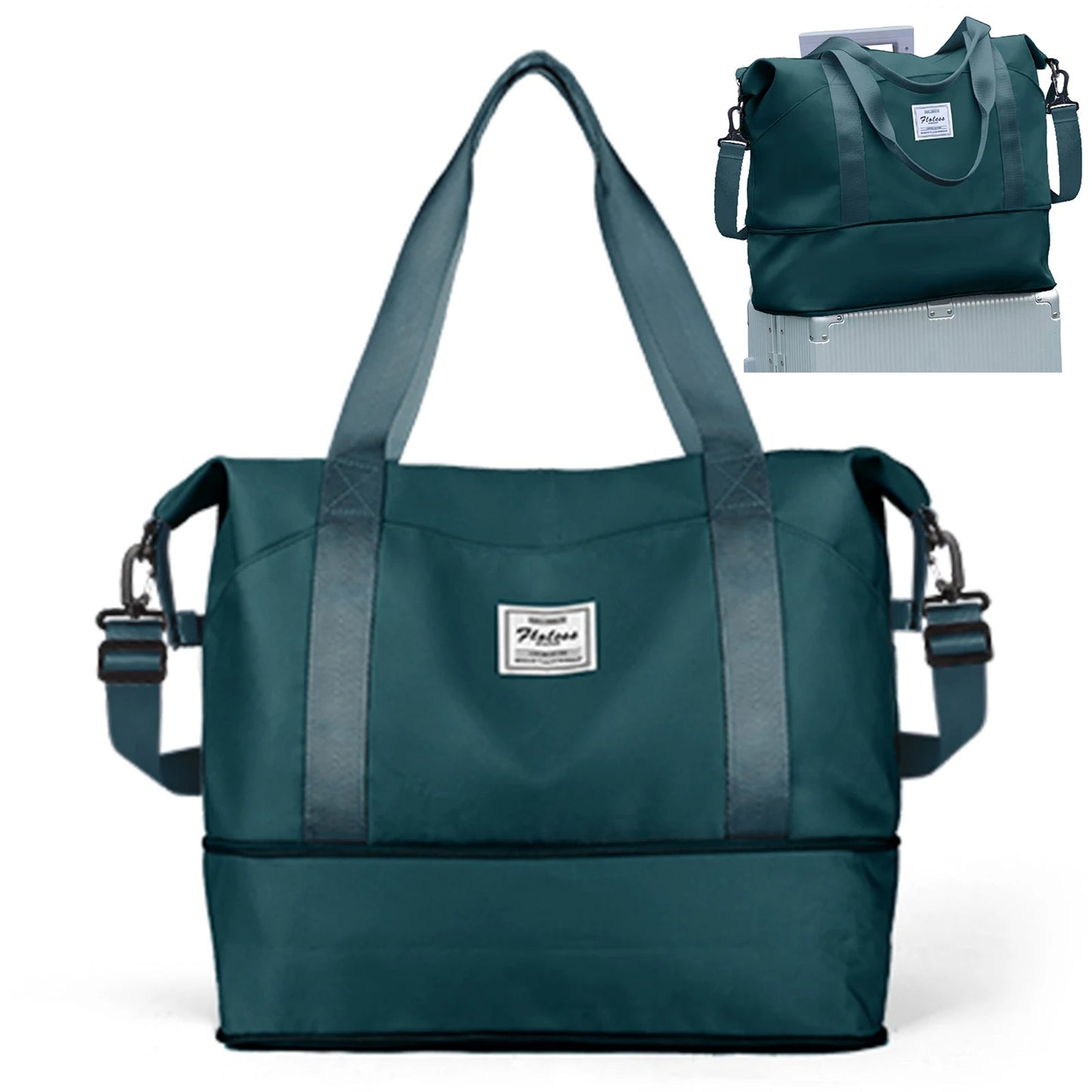 Expandable Travel Duffle Bag for Women Carry On, Weekender Overnight Shoulder Bag,Gym Tote Bag Wet Pocket Delivery Hospital Bag Good Vibrations