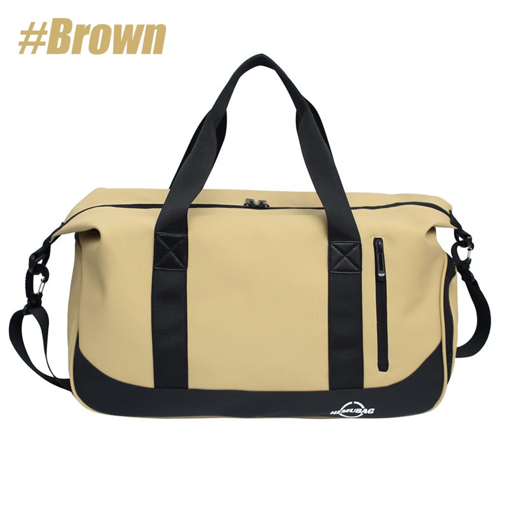 1PCS Gym Duffle Bag with Shoe & Wet Compartments, Multiple Pockets, Adjustable Shoulder Strap for Sports, Travel,Fitness,Workout Good Vibrations