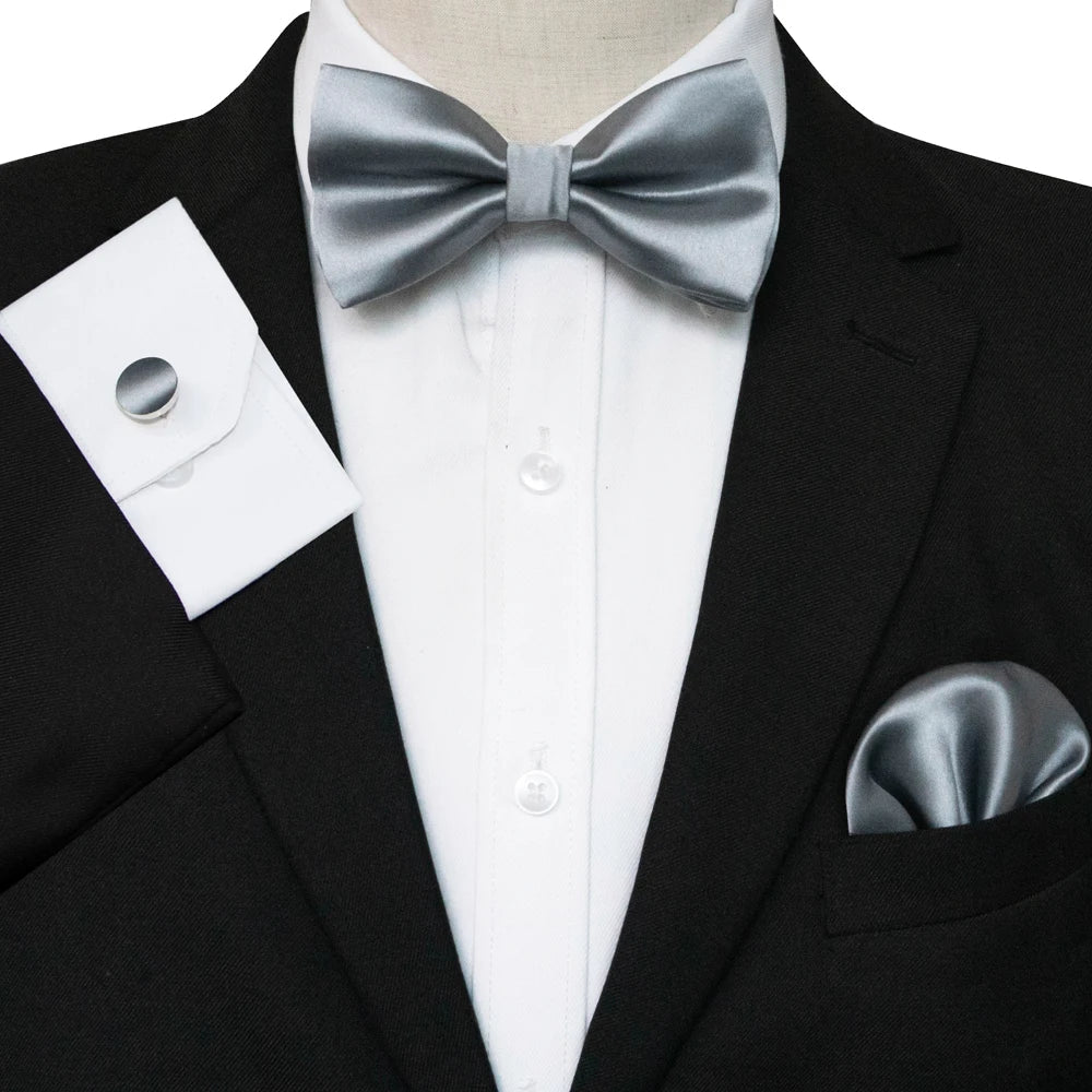 EASTEPIC Men's Bow Tie Sets Including Cufflinks and Handkerchieves Bow Ties with Adjustable Straps for Formal Occasions Good Vibrations