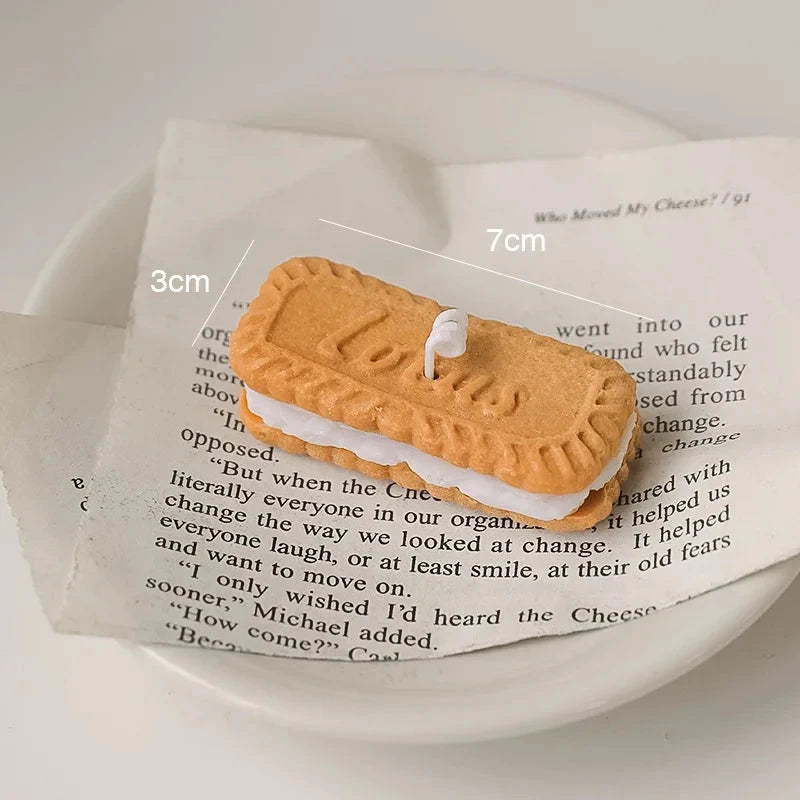 Cute Handmade Biscuit Candle Scented Candle Aromatherapy Soy Wax Candle Wedding Birthday Candles Party Home Decoration Good Vibrations