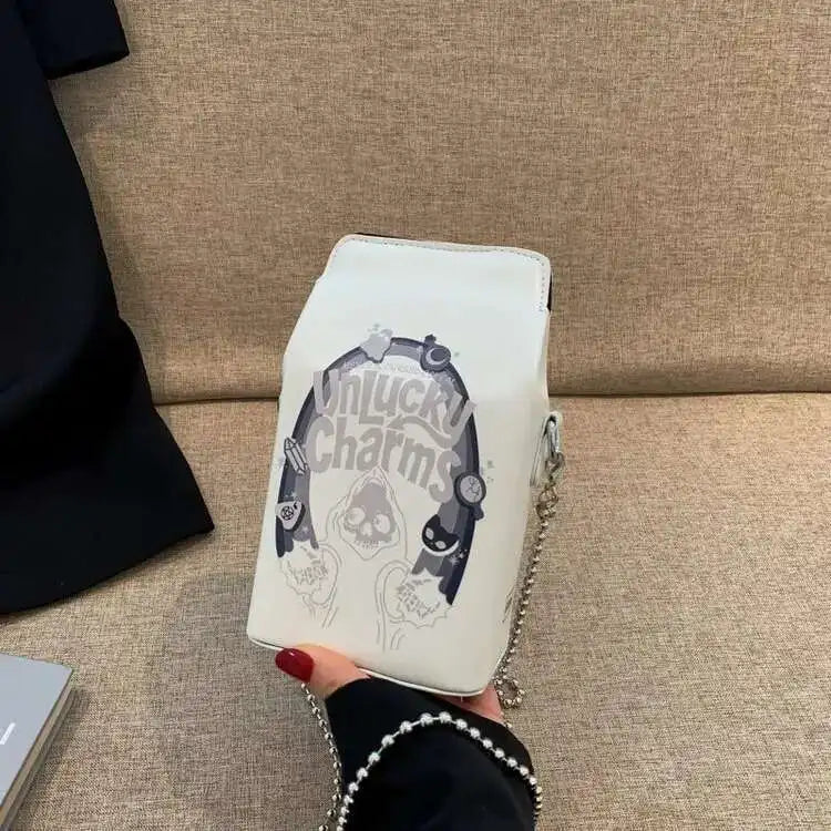 Printed Graffiti Small Square Bag Fashion Cool Crossbody Bag Funny Box Shoulder Bag For Girls Good Vibrations