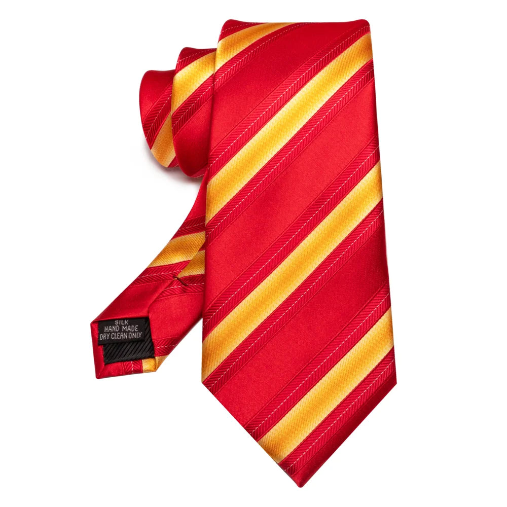 EASTEPIC Men's Gifts of Striped Ties Red Neckties for Gentlemen in Fine Apparel Fashionable Accessories for Social Occasions Good Vibrations