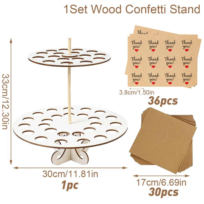 Kraft Paper Wedding Tray Confetti Cone Stand Box Tray Rustic Wedding Decoration Wedding Confetti Cones Wedding Cones Set supply Good Vibrations