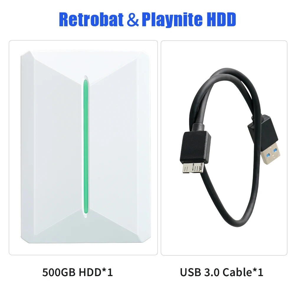 Retrobat&Playnite System HDD Retro Game Console for PS3/PS2/WIIU/WII/Switch/MAME 50+Emulators 38293 Games&42 AAA PC Games for PC Good Vibrations