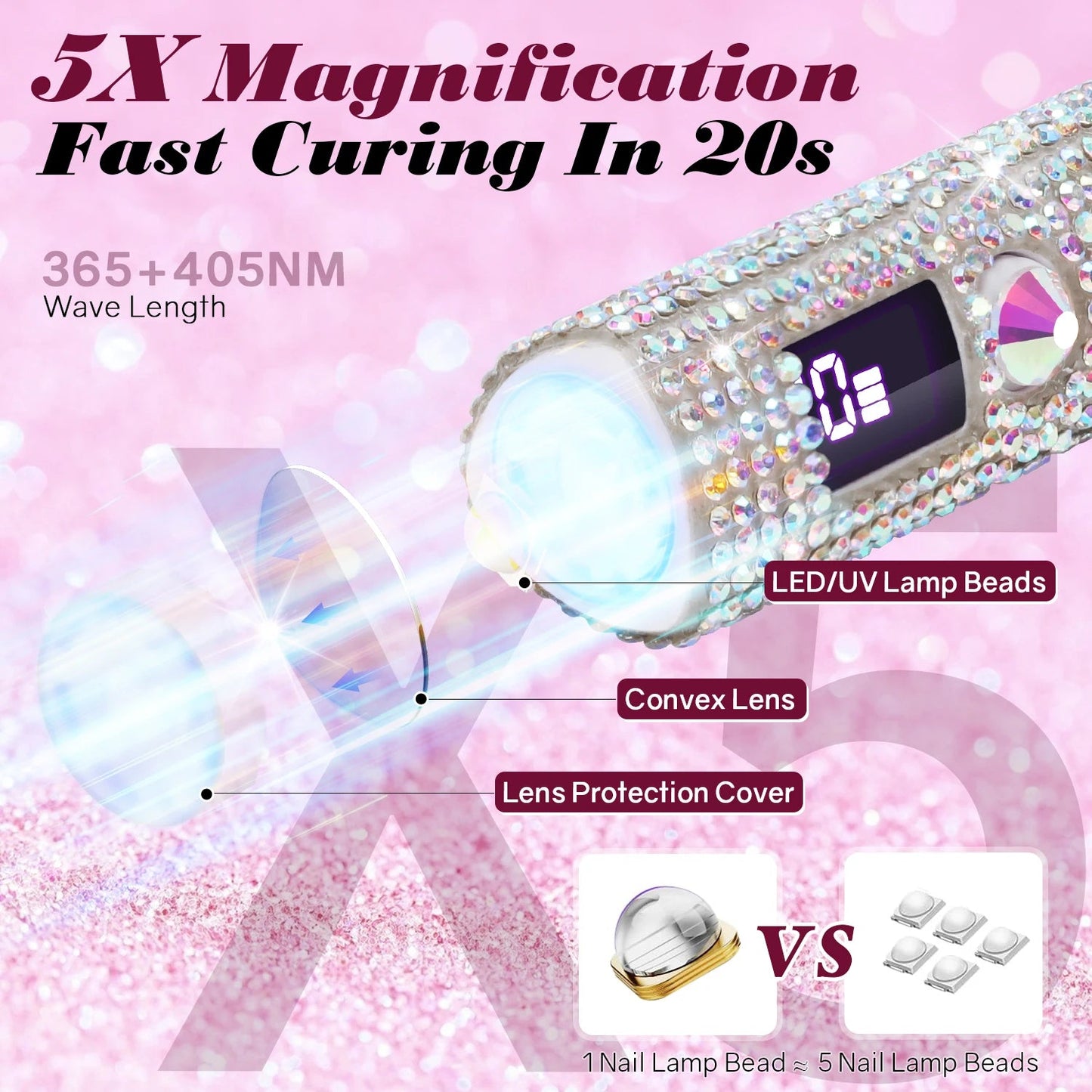 DianaBeauty Handheld Nail Dryer Lamp UV/LED Nail Curing All Gel Polish Nail Art Tool USB Rechargeabl Quick Dry Nail Lamp Good Vibrations Adult Super Store