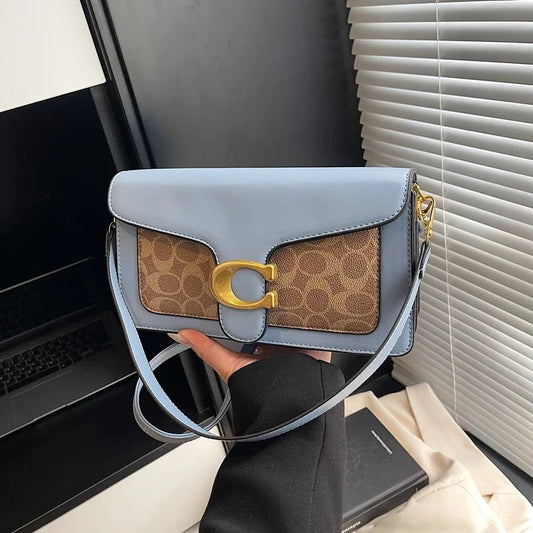 Designer Leather Crossbody Bag for Women - Elegant Shoulder Purse, Vintage Luxury Handbag, Timeless Minimalist Clutch Good Vibrations
