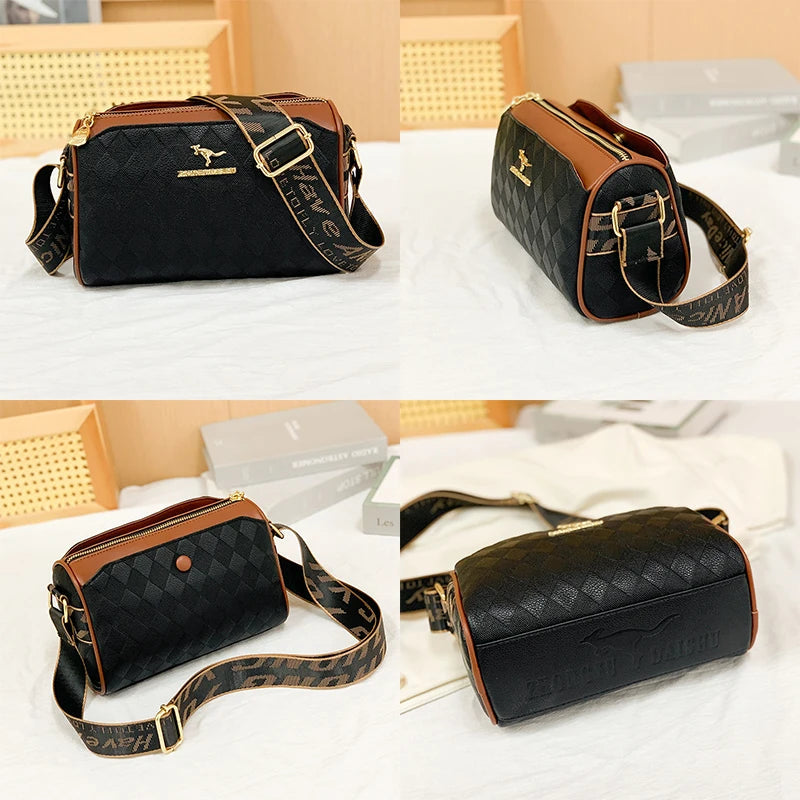Luxury High Quality Women Messenger Bag Famous Designer Lady Shoulder Bags Fashionable Checkered Trendy Crossbody Bolsas Sac A Good Vibrations