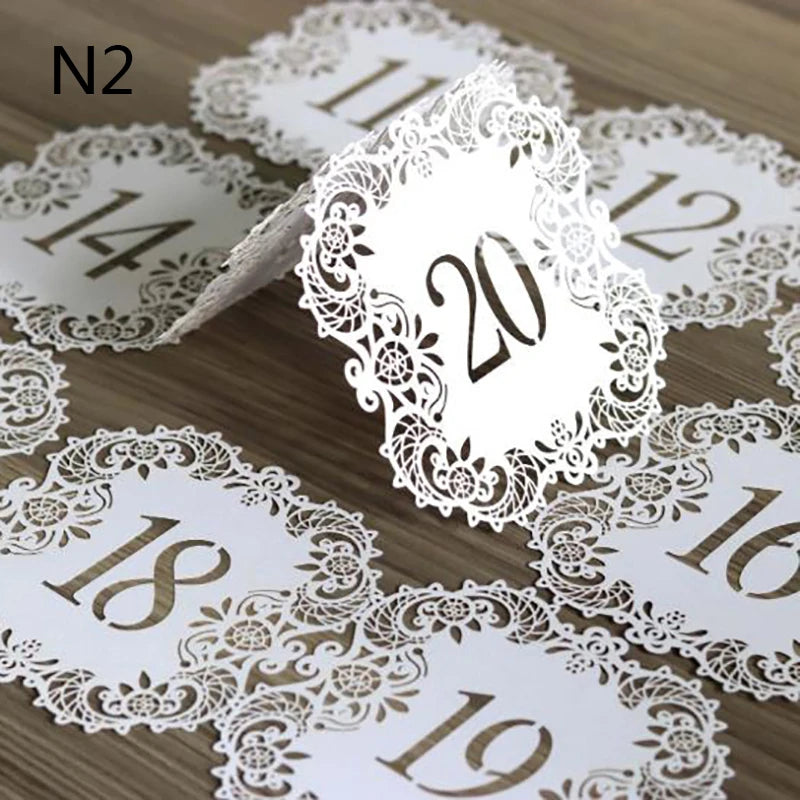 10pcs/set Table Numbers 1-10 11-20 Table Number Cards for Weddings Party Banquet Good Vibrations