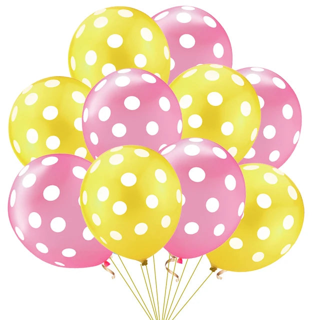 20pcs Polka Dot Balloons Globes 12Inch Pink Blue Latex Polka Dot Balloon Multicolor Wedding Birthday Party Festival Decoration Good Vibrations