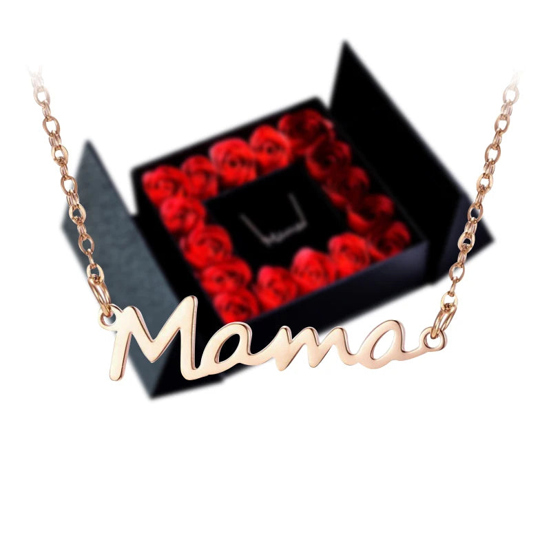 Gifts for Women Jewelry Pendant Necklace /w Soap Eternal Rose Gift Box Mother's Day Necklace Jewelry Wedding Anniversary Gifts Good Vibrations