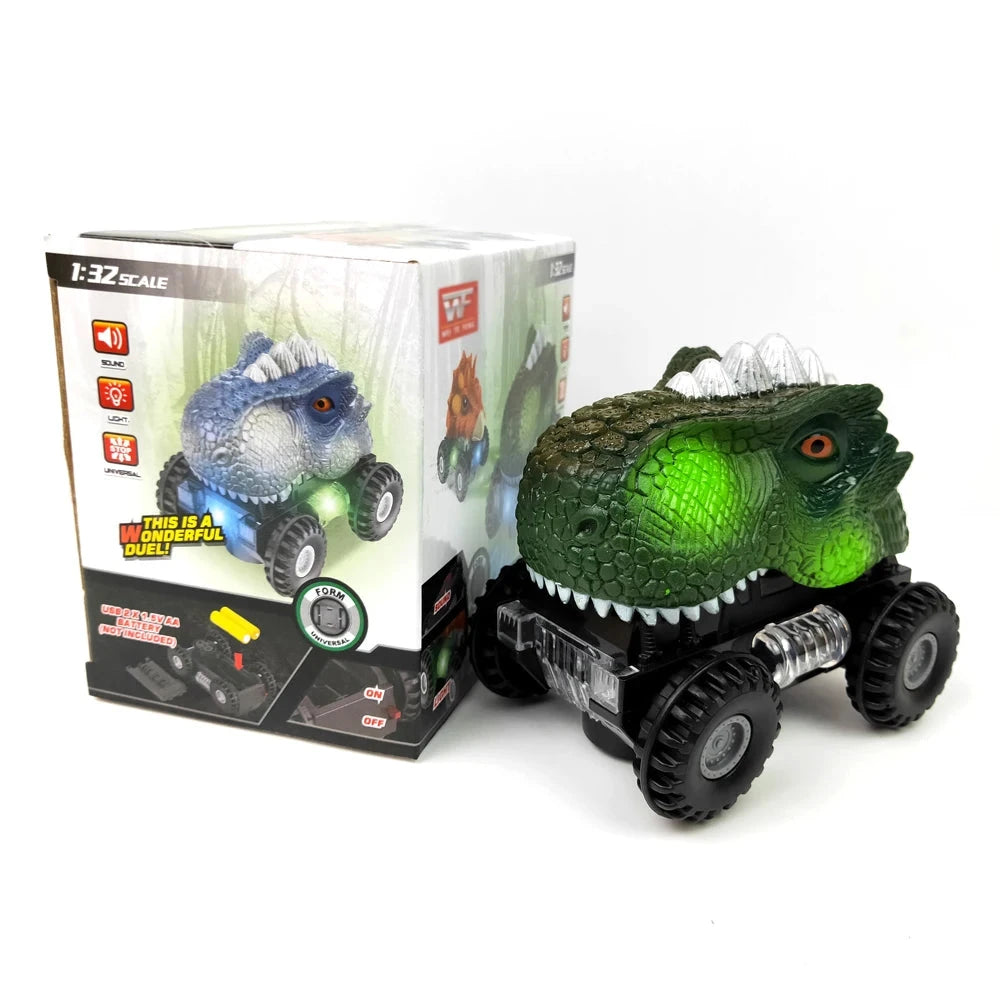 Dinosaur Toy for Kids car Tyrannosaurus rex electric universal boy toy dinosaur Interactive Games Animal Dinosaur Model Car Gift Good Vibrations
