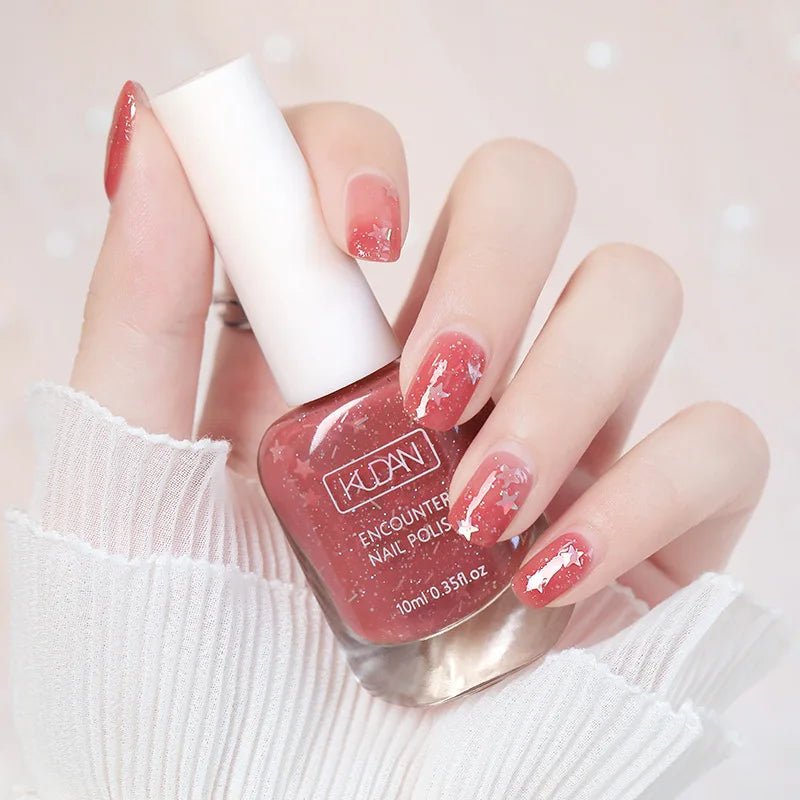 Air Dry Nail Polish 10ml 0.35 oz Water Based Non Toxic Odorless Quick Dry Toenail Finger Gel No Lamp Baking Nail Art Manicure Good Vibrations