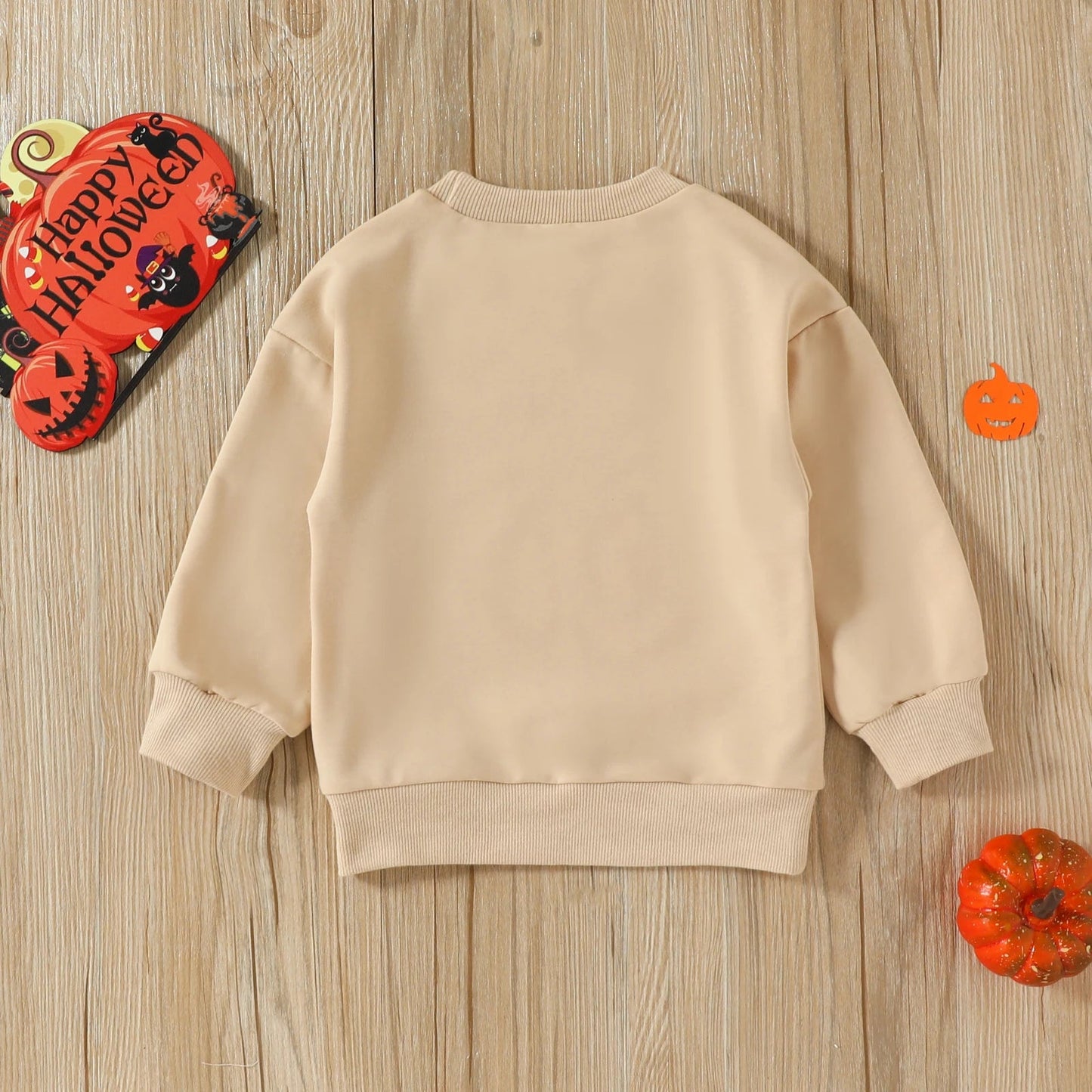 2022-08-30 Lioraitiin 0-5Years Toddler Baby Girl Boy Autumn Halloween Clothing Long Sleeve Cartoon Pumpkin Printed Sweatshirt Good Vibrations