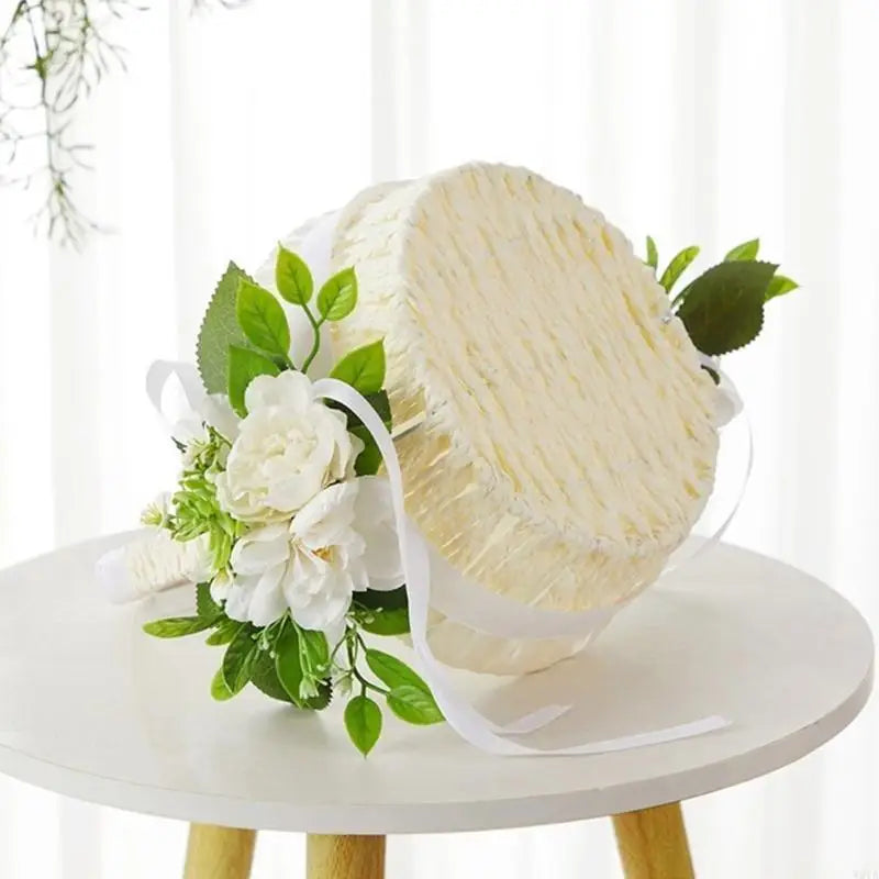 W0YA Beautifully Flower Decoration Basket Exquisites European Styles Garden Basket Good Vibrations