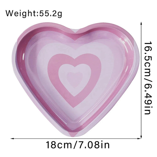 Love-Shaped Cigarette Tray Tobacco Metal Rolling Tray 16.5x18CM Plate Cmoking Smoking Accessories Storage Tray Good Vibrations Adult Super Store