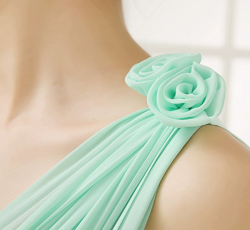 Chiffon Mint Green Bridesmaid Dresses Elegant Women Long Robe Prom Gown Bride Guest Wedding Party Dress Evening Vestidos