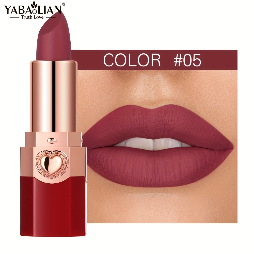 YABAOLIAN Lipstick 12 Colors Lipstick High Pigment Long Lasting Waterprrof Cosmetic Matte Lipstick Good Vibrations