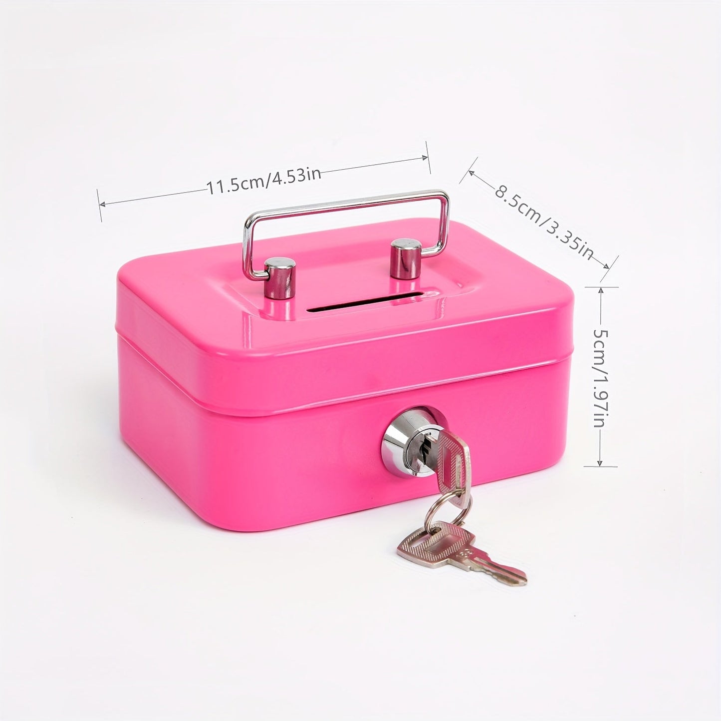 1pc Metal Keylock Storage Box, Money Box, Adult Deposit Box, Coin Deposit Box, Adult Deposit Box, Deposit Box, Cash Register 4.5 * 3.8* 2.3"/11.5 * 9.9 * 5.8cm Good Vibrations Adult Super Store