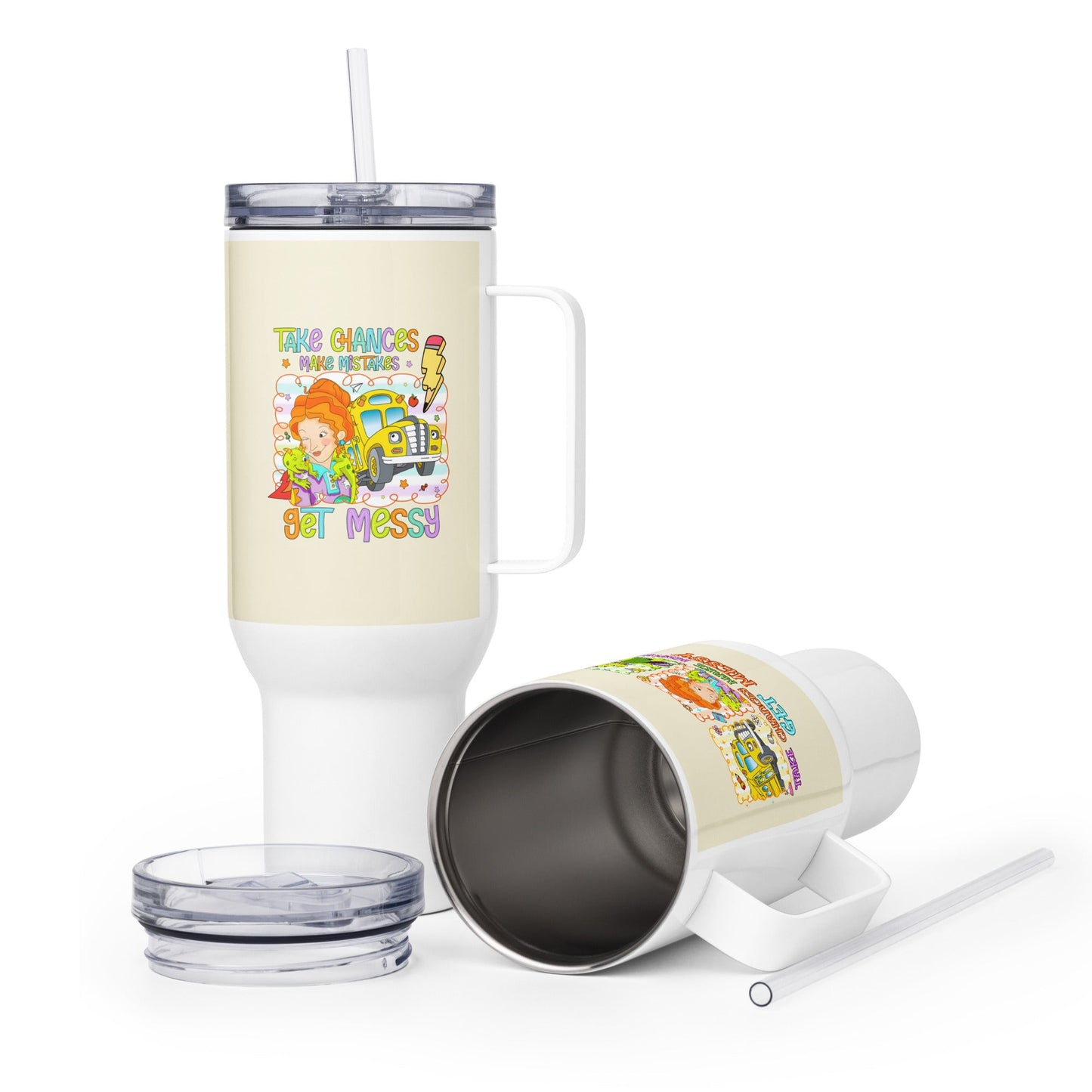 Travel mug with a handle Good Vibrations