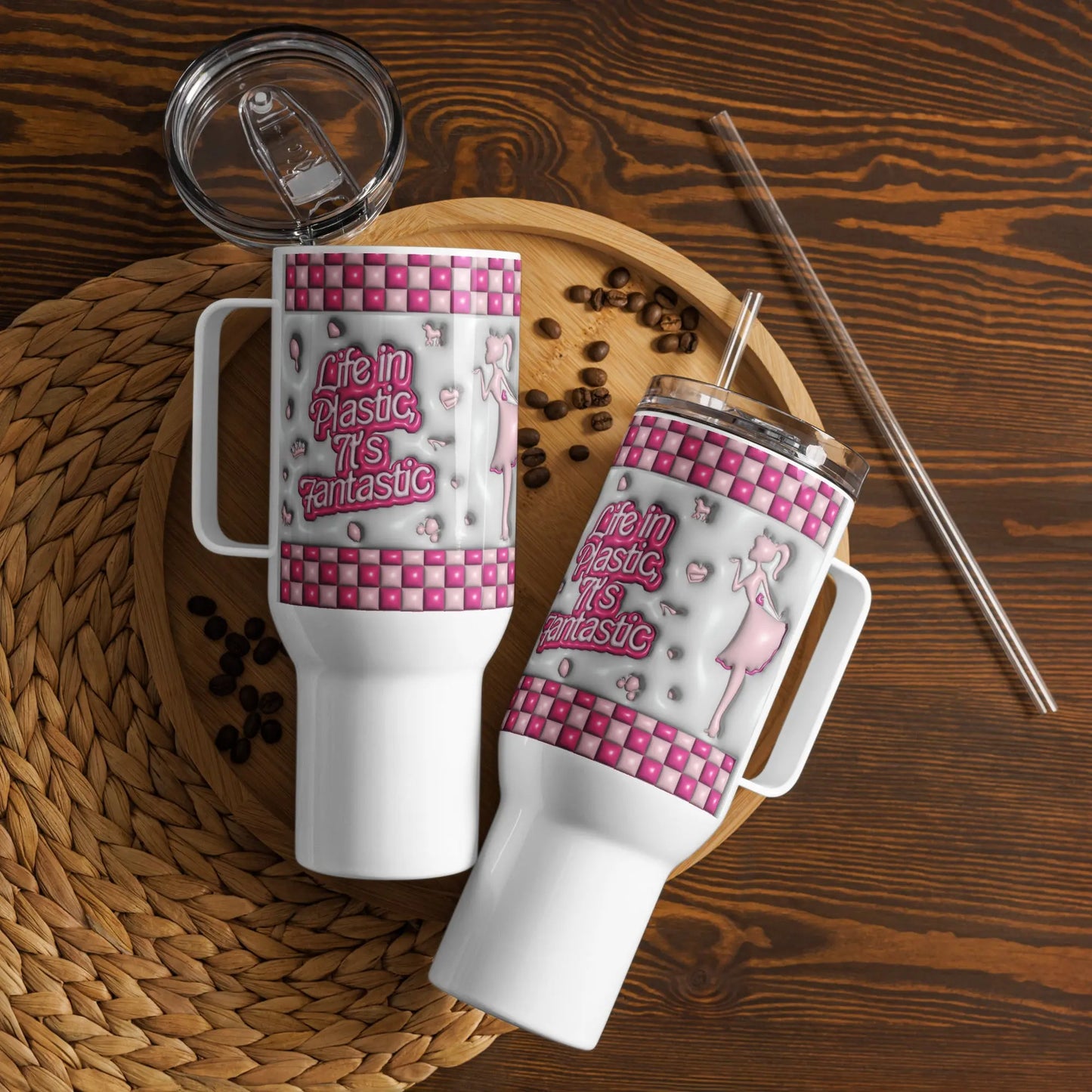 Travel mug with a handle Good Vibrations
