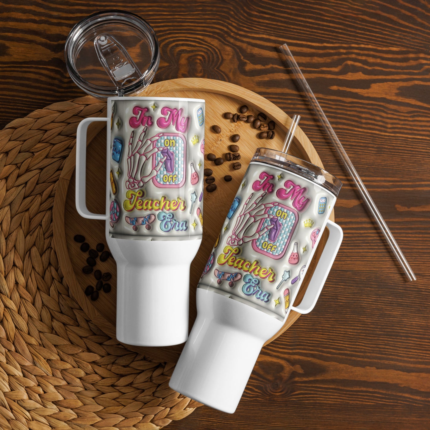 Travel mug with a handle Good Vibrations