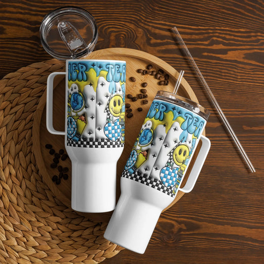 Travel mug with a handle Good Vibrations