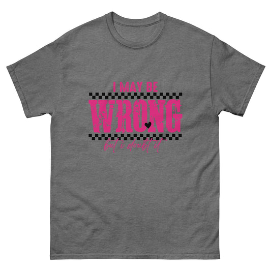 Doubt I'm Wrong classic tee Good Vibrations Adult Super Store