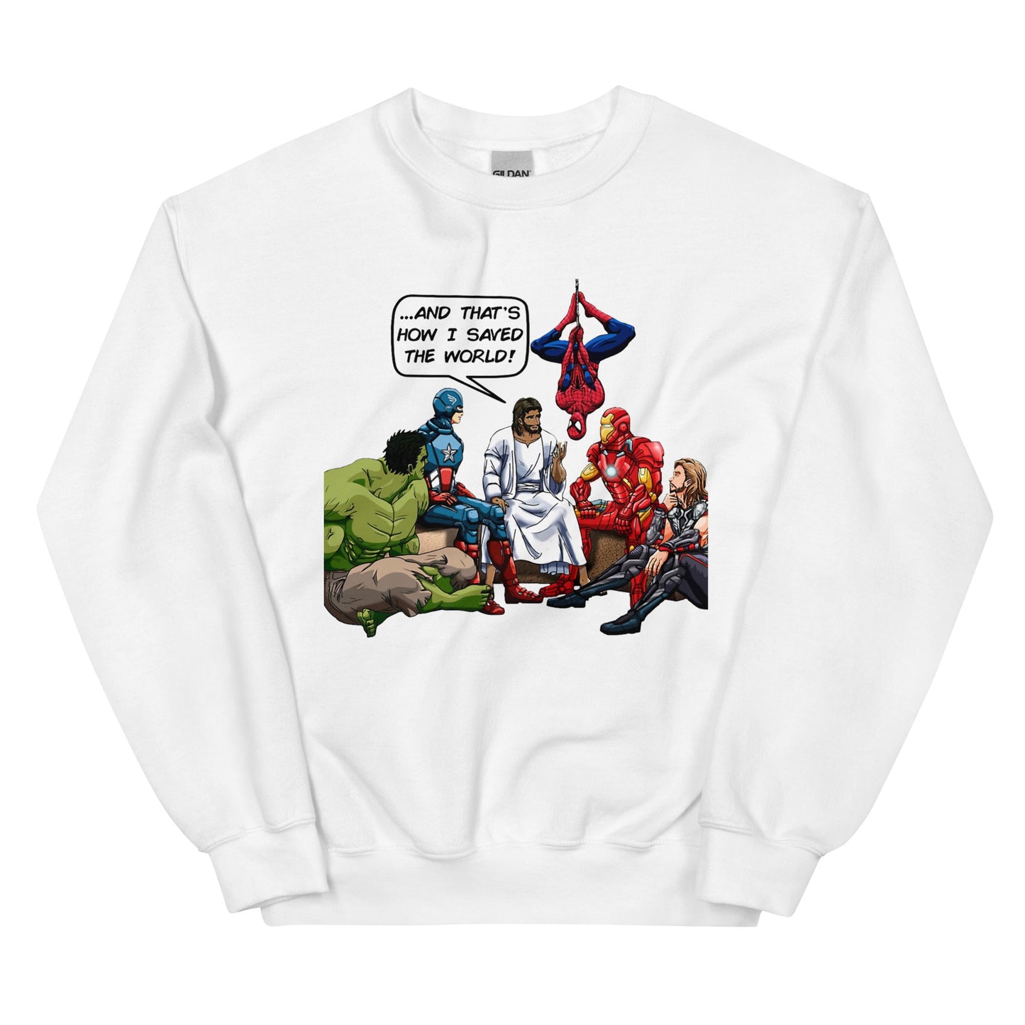 Hero Jesus Sweatshirt Good Vibrations Adult Super Store