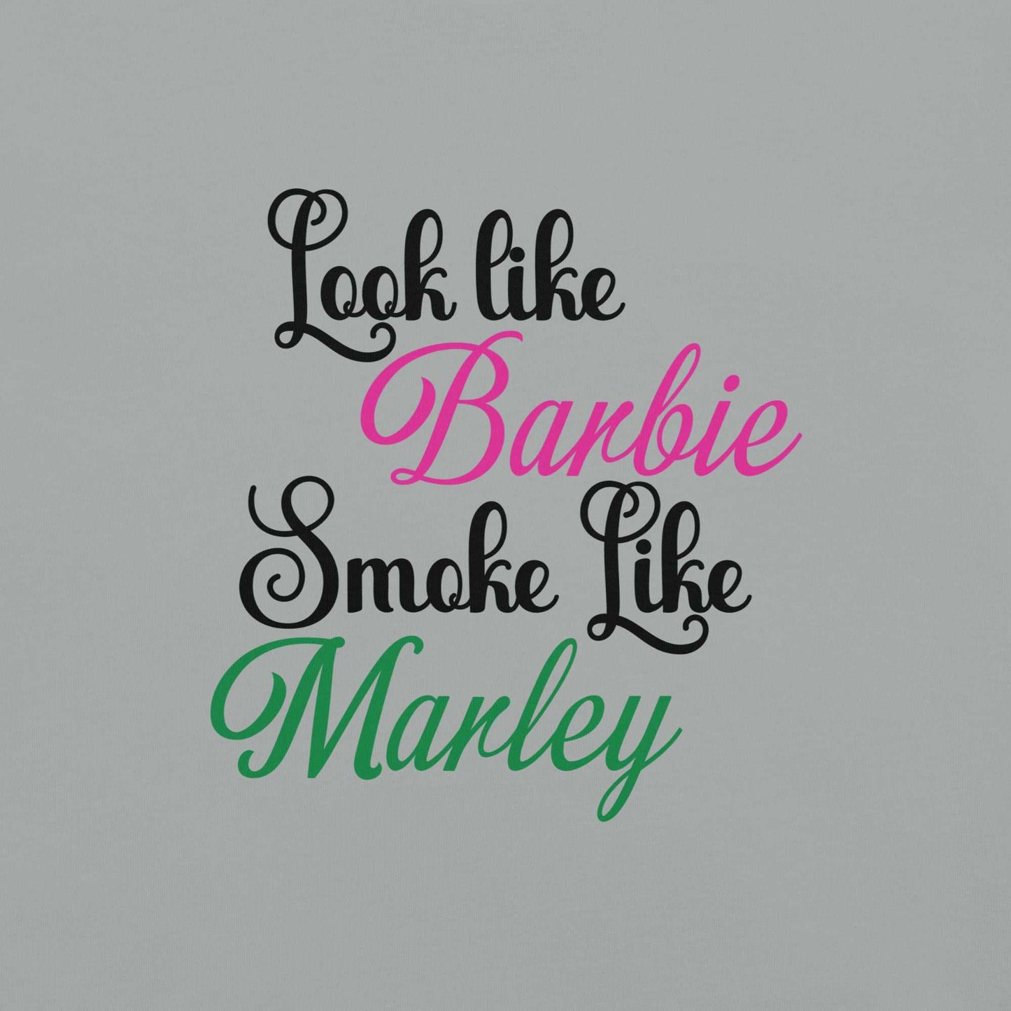 Barbie Marley unisex garment-dyed heavyweight t-shirt with stylish text design.