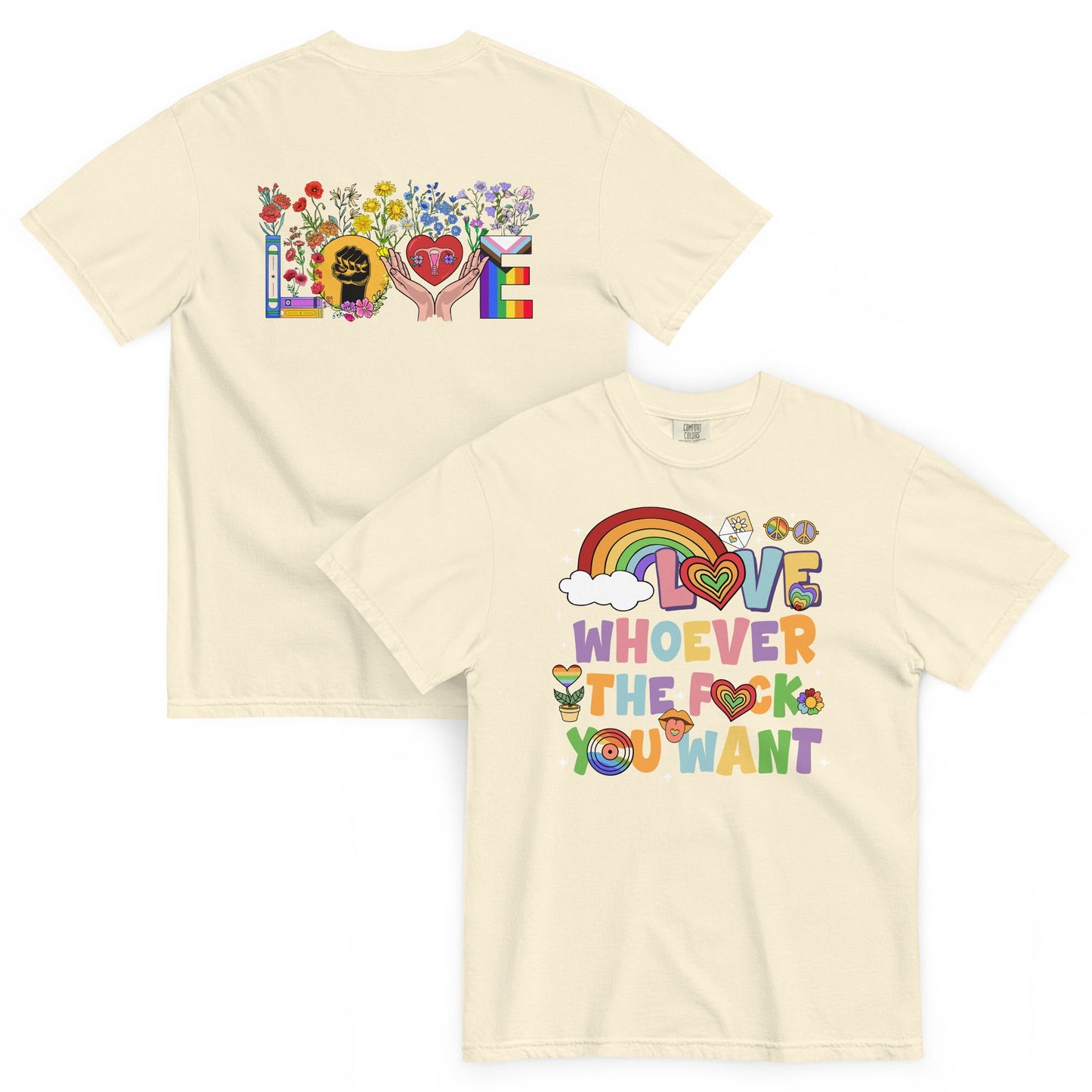 Unisex garment-dyed heavyweight t-shirt Good Vibrations