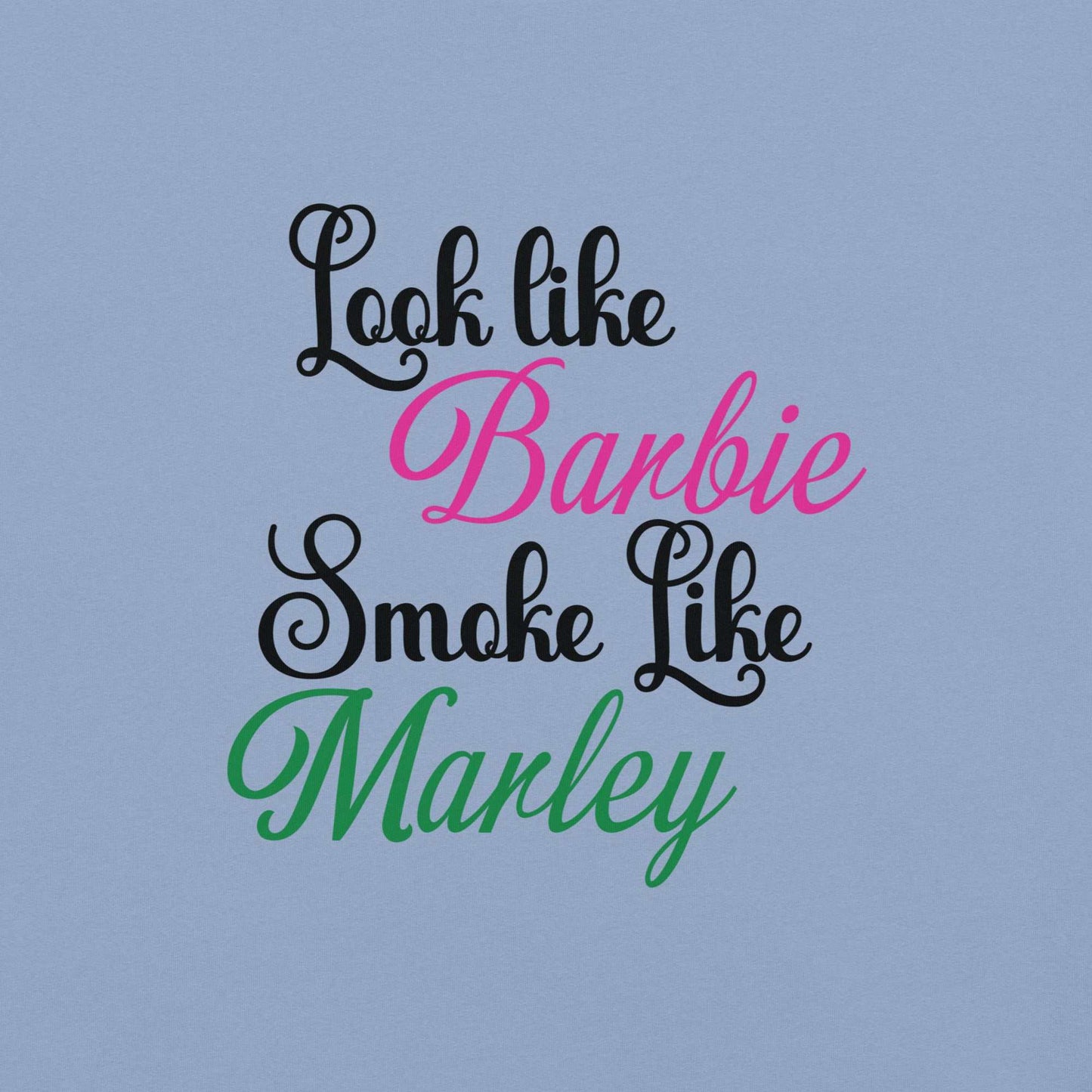 Barbie Marley unisex garment-dyed heavyweight t-shirt with text design.