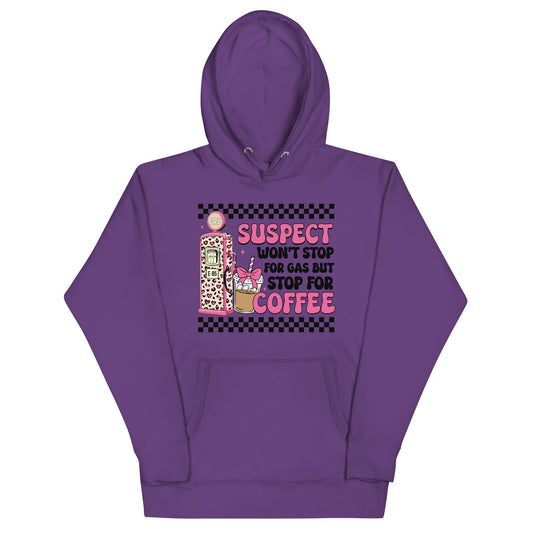 Suspect No Stop Gas, Stop Coffee Hoodie Good Vibrations Adult Super Store