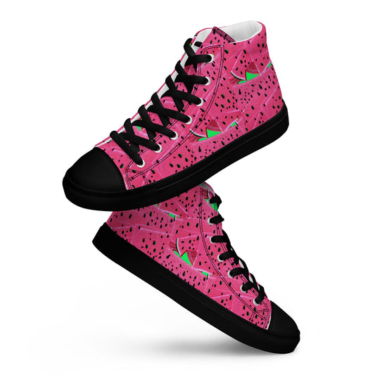 Women’s high top canvas shoes Good Vibrations