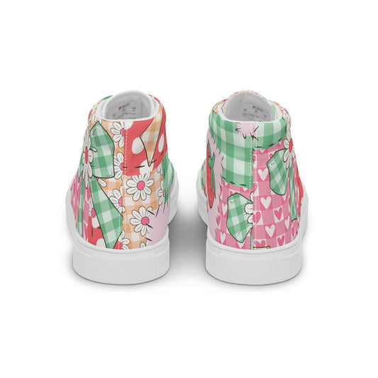 Women’s high top canvas shoes Good Vibrations