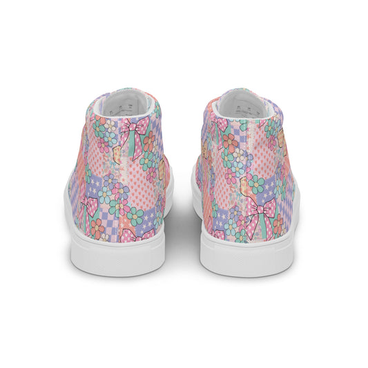 Women’s high top canvas shoes Good Vibrations