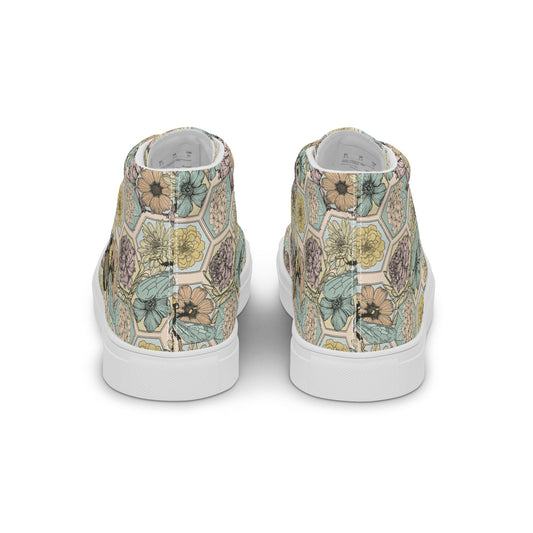 Women’s high top canvas shoes Good Vibrations