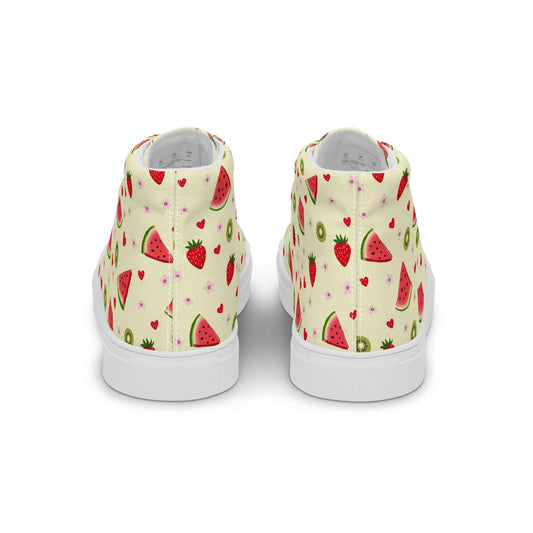 Women’s high top canvas shoes Good Vibrations