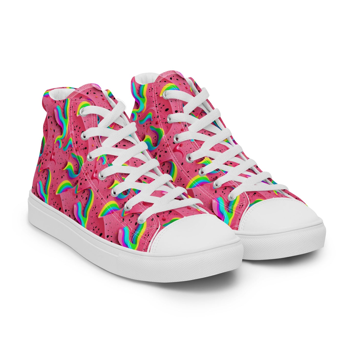 Women’s high top canvas shoes Good Vibrations