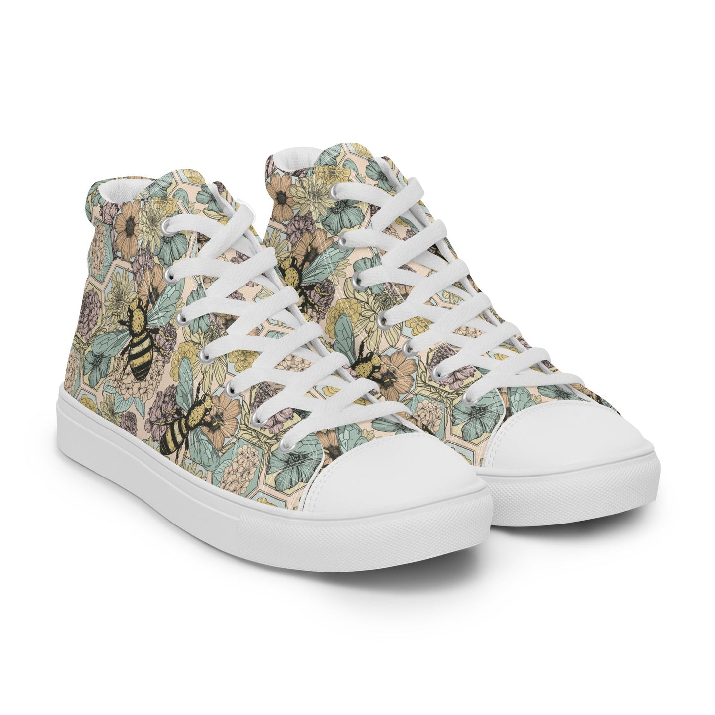 Women’s high top canvas shoes Good Vibrations