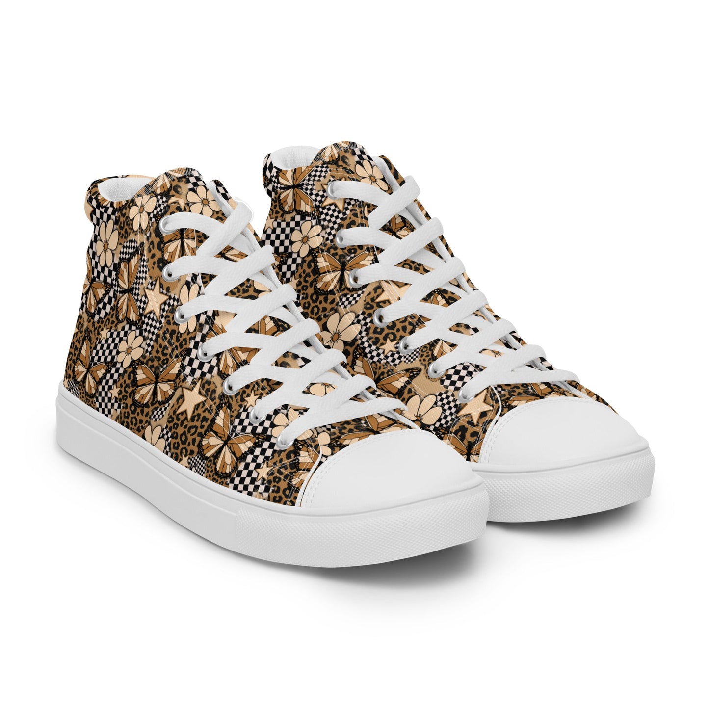 Women’s high top canvas shoes Good Vibrations