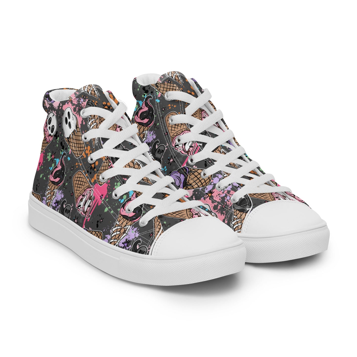 Women’s high top canvas shoes Good Vibrations