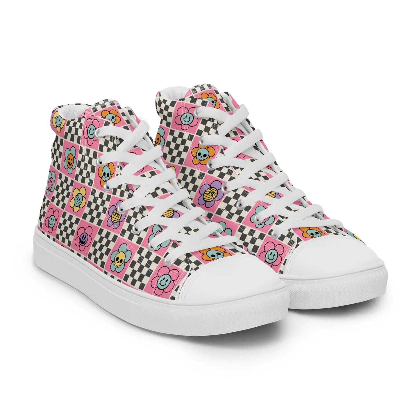 Women’s high top canvas shoes Good Vibrations