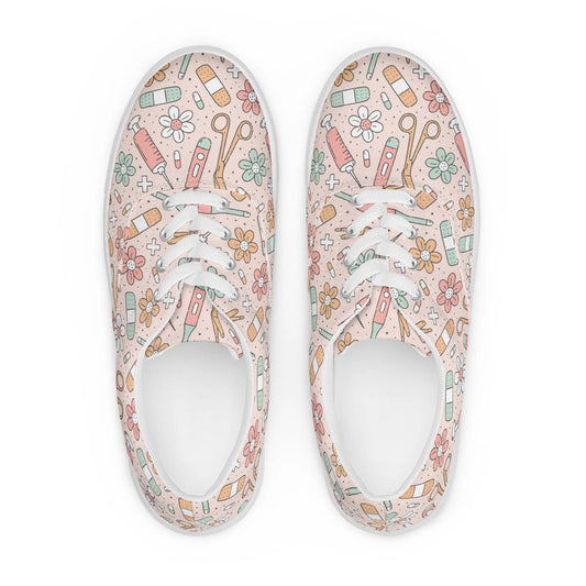 Women’s lace-up canvas shoes Good Vibrations