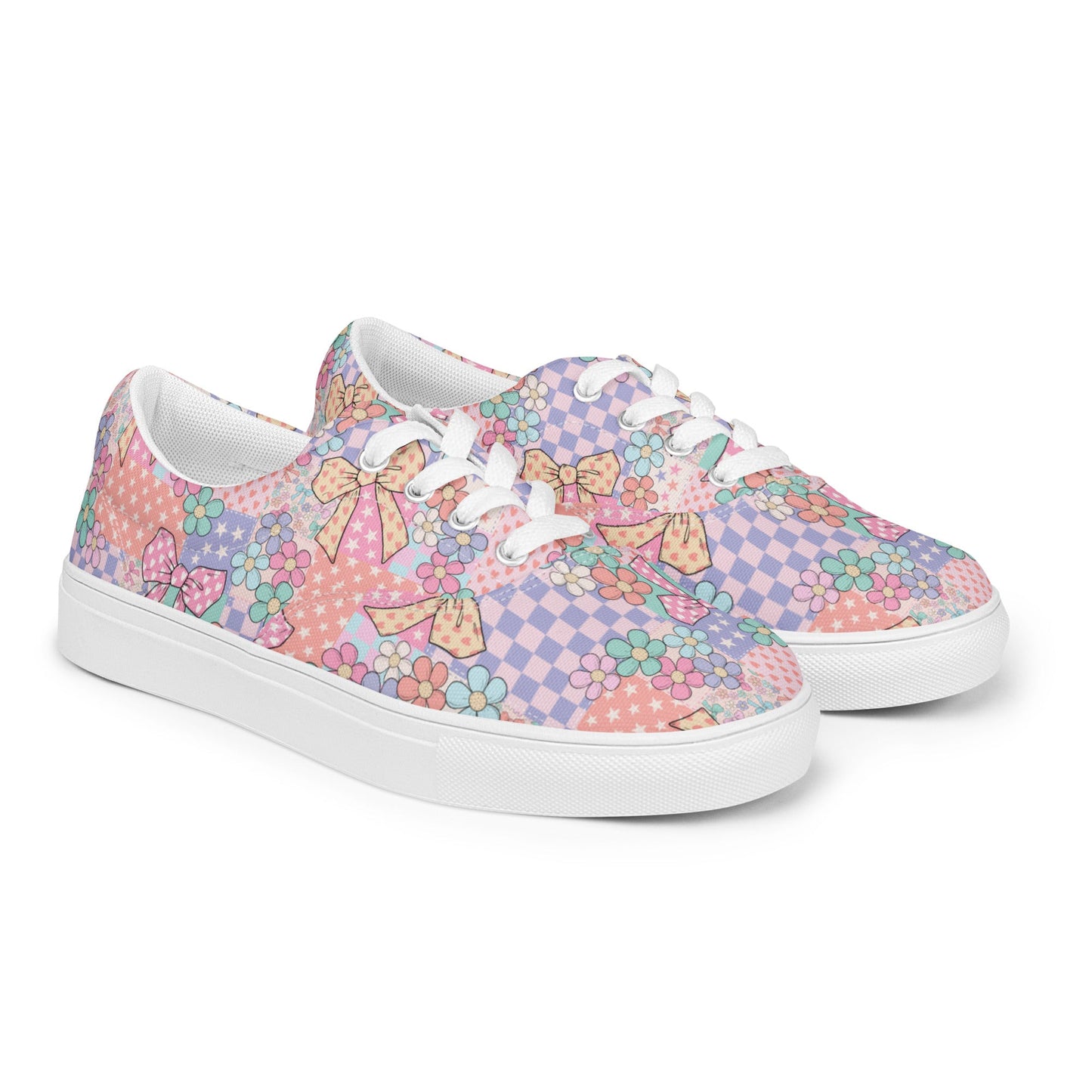 Women’s lace-up canvas shoes Good Vibrations