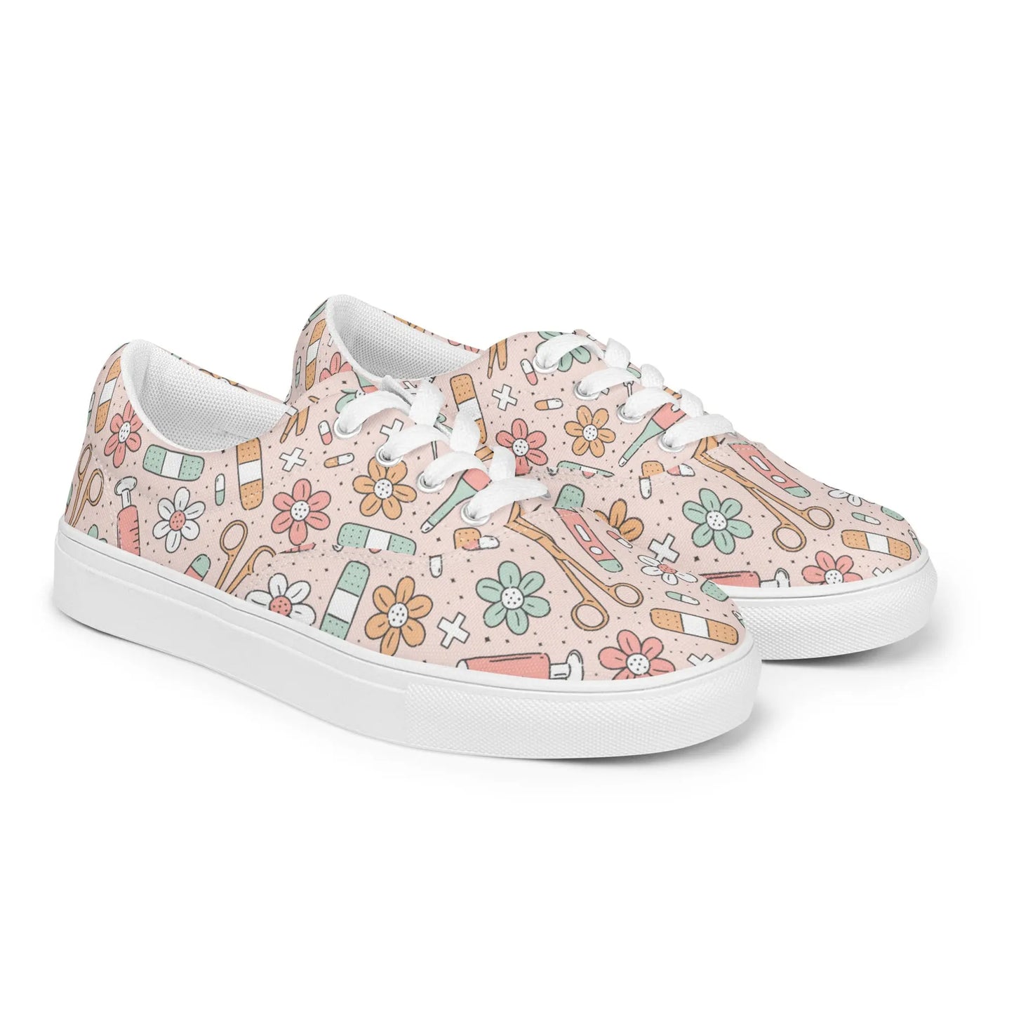 Women’s lace-up canvas shoes Good Vibrations