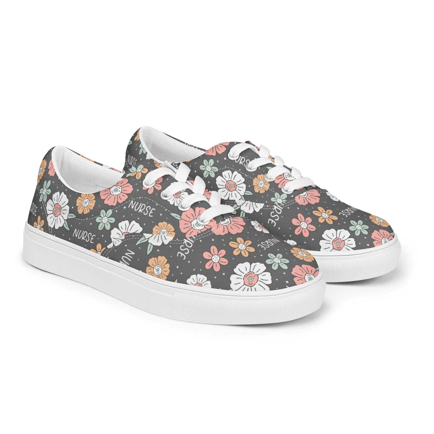 Women’s lace-up canvas shoes Good Vibrations