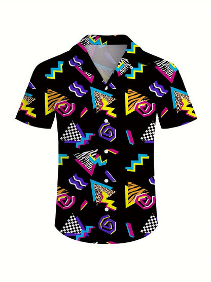 Men's 3pcs retro Outfit beach set, 80s 90s sportswear, Hawaiian sportswear set, shirt beach shorts and fisherman hat Bucket Hat Good Vibrations