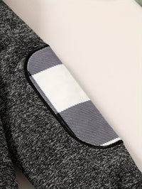 2pcs Baby's Plaid Pattern Splicing Hoodie & Casual Pants, Toddler & Infant Boy's Clothing Set For Spring Fall Good Vibrations